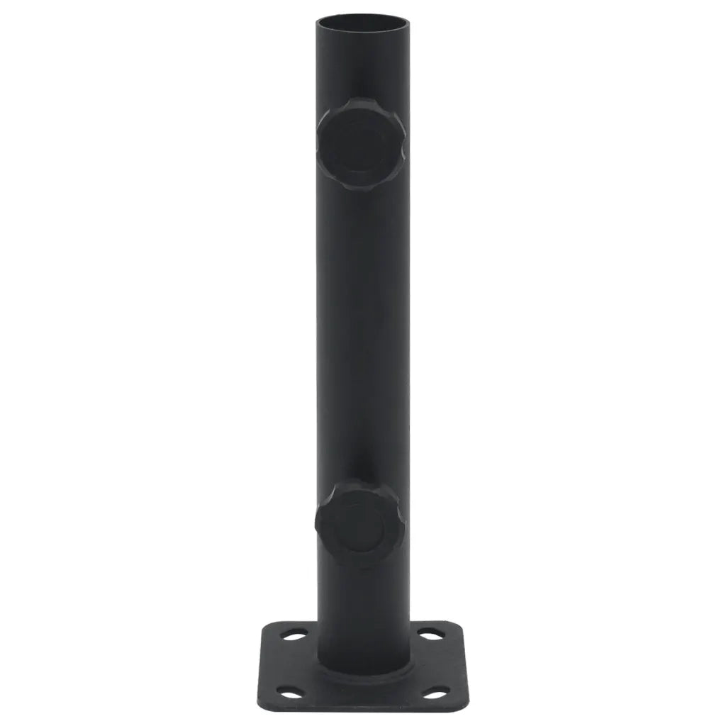 Base per Ombrellone per Palo da Ã˜32/34/38 mm Nero Opaco Acciaiocod mxl 92496