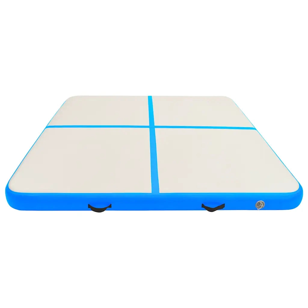 Tappetino Ginnastica Gonfiabile con Pompa 200x200x10 cm PVC Blu cod mxl 77860