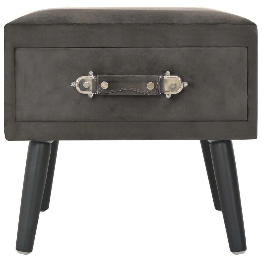 Comodino comodino cassettiera mobili per camera da letto 2 pezzi grigio 40x35x40 cm velluto 1402069