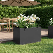 Vaso da giardino Nero 60 x 40 x 40 cm Acciaio laminato a freddo 8005680