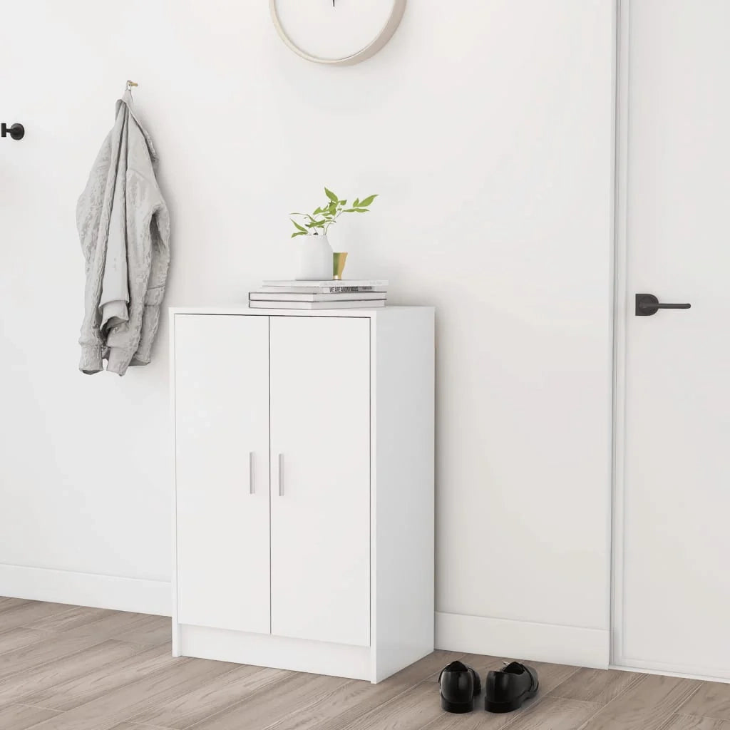Scarpiera mobile contenitore per scarpe mobile per ingresso/corridoio/soggiorno 60 x 35 x 92 cm legno ingegnerizzato bianco 02_0021491