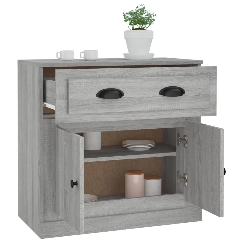 Credenza-Buffet-Armadio da cucina Grigio Sonoma 70x35,5x67,5 cm in Legno Multistrato 759038