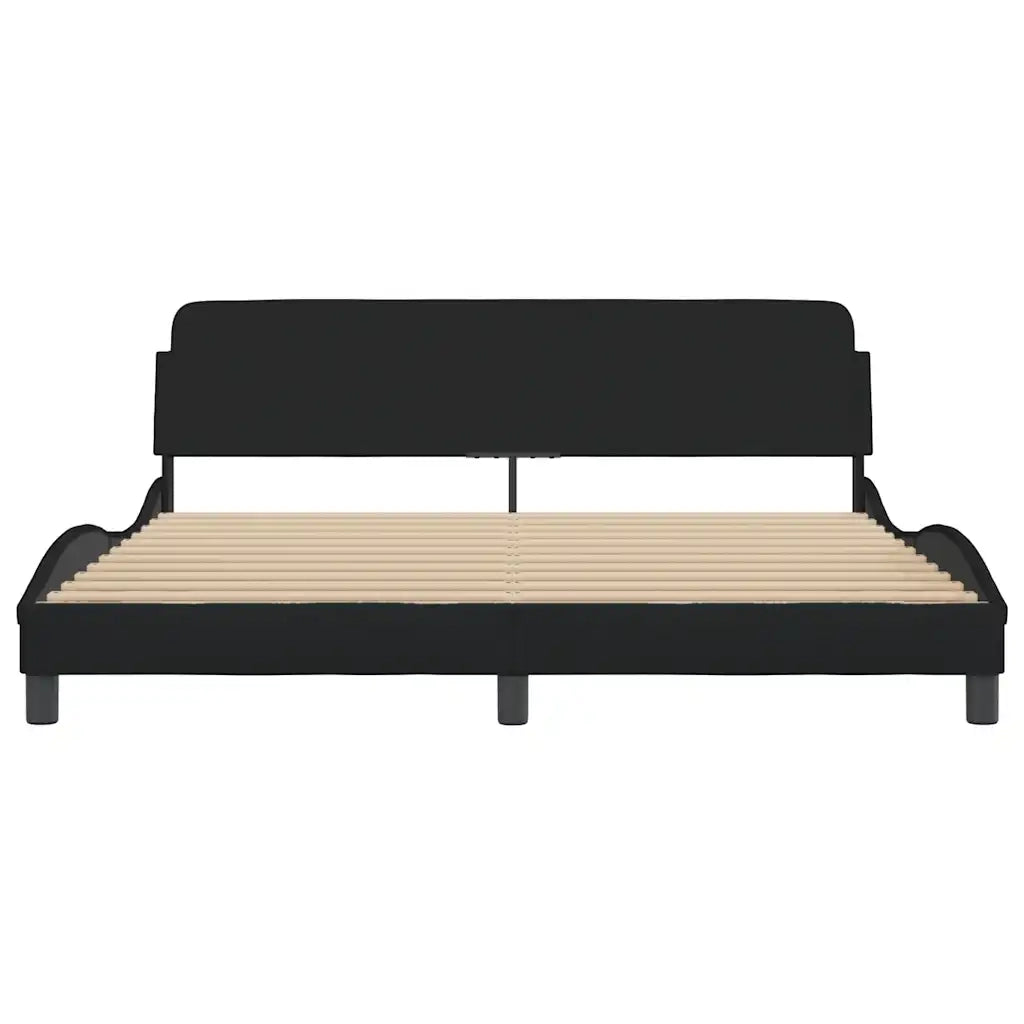 Struttura letto Dover Nera 180x200 cm in Tessuto 373335
