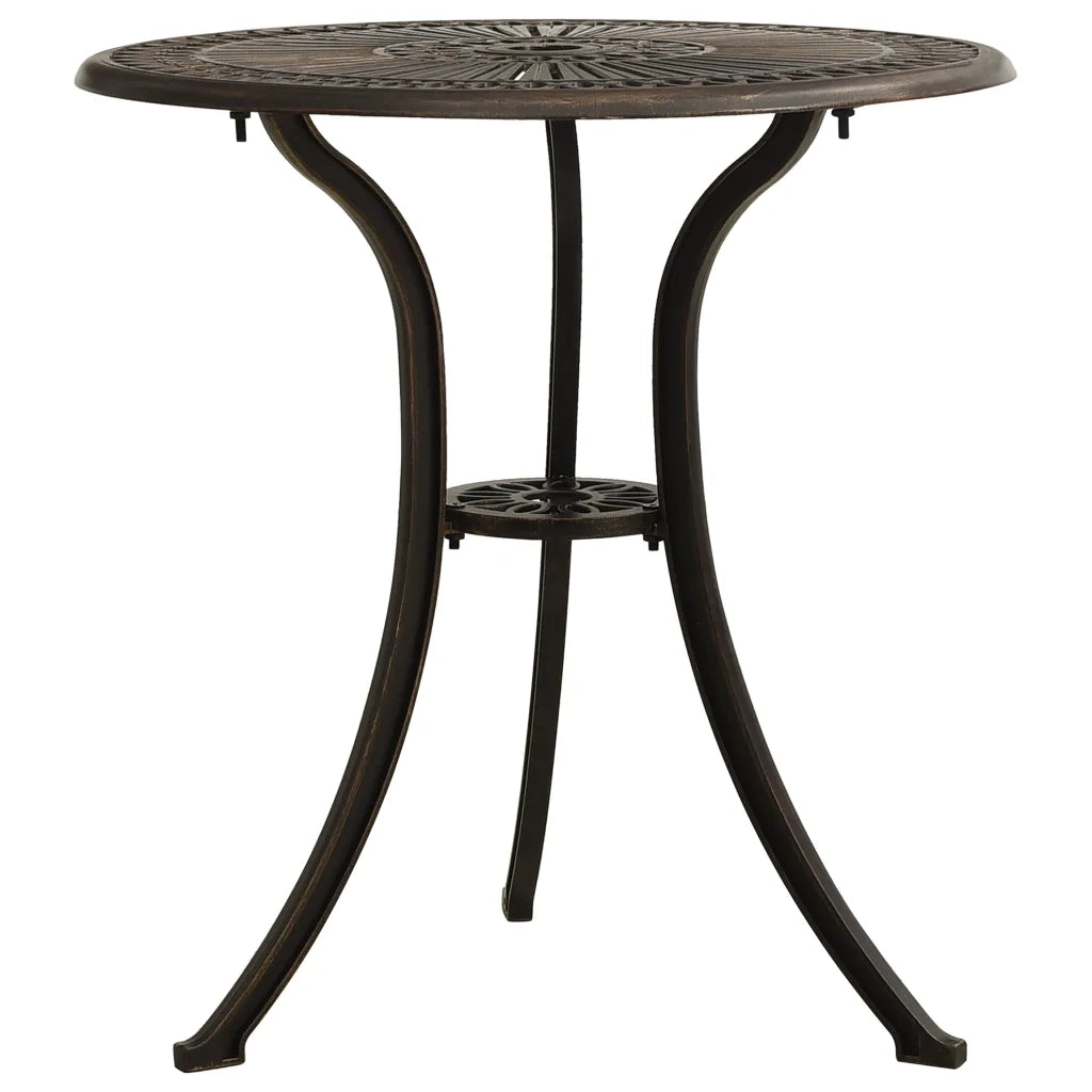Tavolo da Giardino Bronzo 62x62x65 cm in Alluminio Pressofuso cod mxl 48363