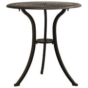 Tavolo da Giardino Bronzo 62x62x65 cm in Alluminio Pressofuso cod mxl 48363