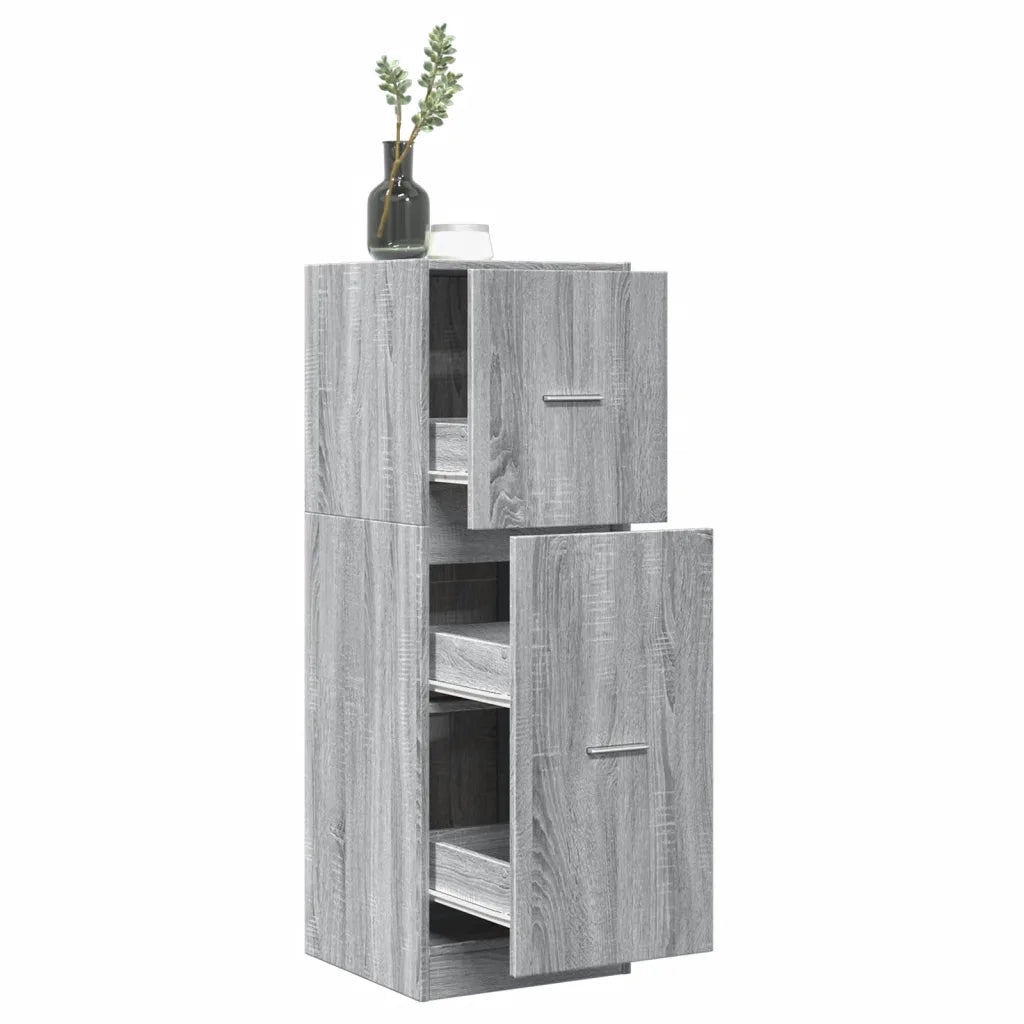 Armadietto da Farmacia Grigio Sonoma 40x41x118 cm in Truciolato 855201