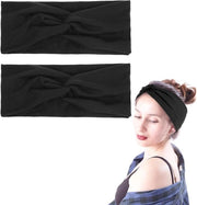Set di Bande di Capelli Ampio per Donne - Stile Vintage - Accessori per Capelli - Nero