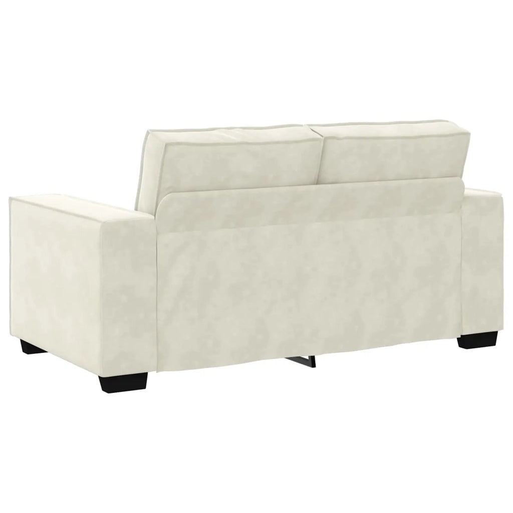 Set di Divani 2 pz con Cuscini Crema in Velluto 3324708