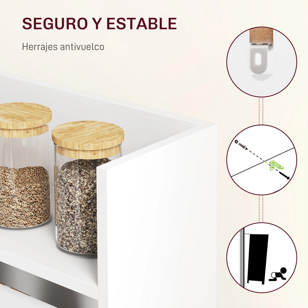 Tavolo Pieghevole da Pranzo con Ala Abatible ¨C zephmum ¨C Bianco 78,5x91x93 cm