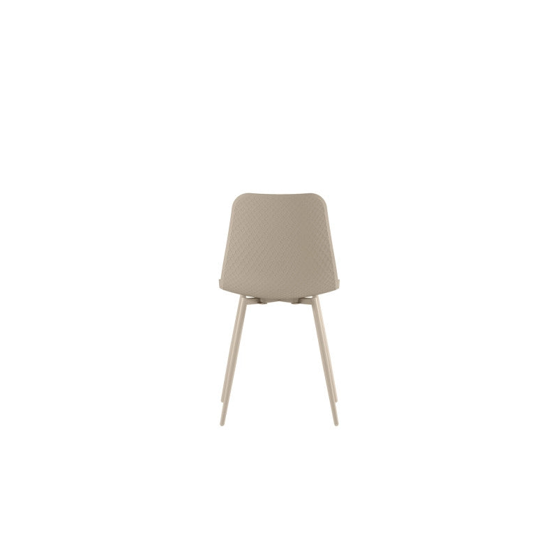 Set di 4 Sedie in polipropilene Gambe metallo verniciato Cover 50cm X 58cm H 85cm Stones