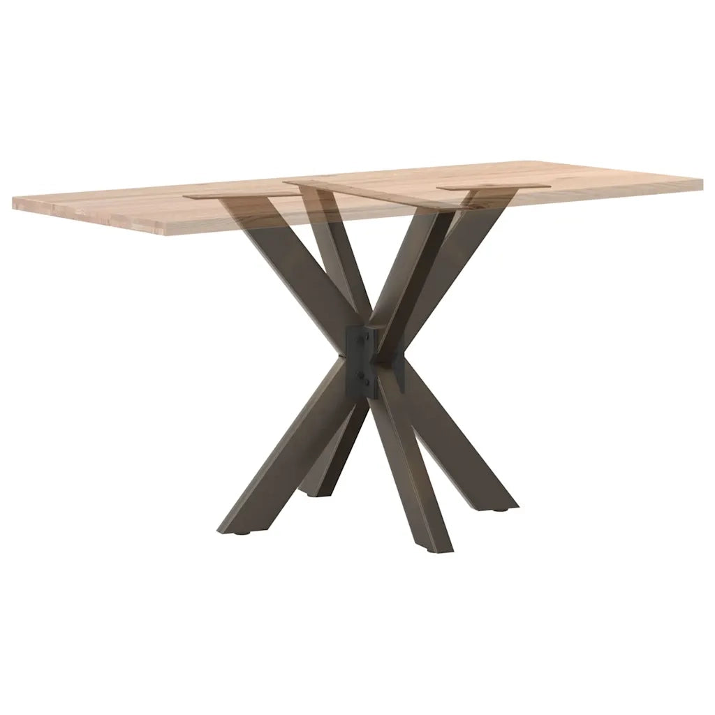vidaXL Gamba per Tavolo da Pranzo a Forma di Ragno Nero 85x85x(72-73) cm Acciaio