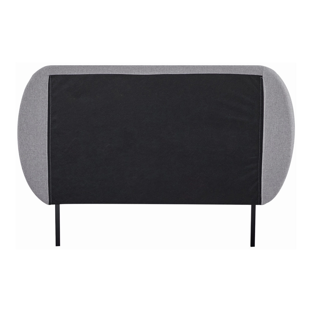 Letto Singolo Porvoo 90x200 cm Testiera Imbottita Rivestimento in Tessuto - Grigio [en.casa]