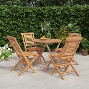 Set da Pranzo per Giardino 5 pz in Legno Massello di Teak 3155016
