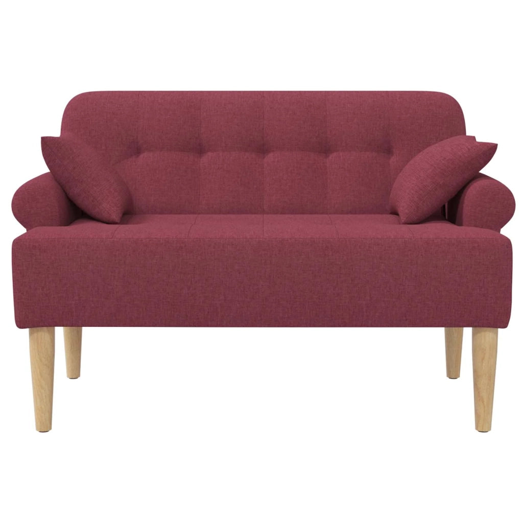 Loveseat con bottoni imbottiti Rosso Vino 120 x 65 x 79 cm 42041812