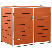 Copribidone per Spazzatura Singolo 69x77,5x112,5cm Acciaio Inox CFW4055815
