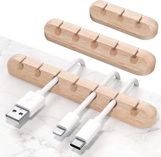 Set di 3 Clip per gestione cavi con adesivo per organizzare cavi USB, cavo di rete, cavo del mouse e cavo del pc.