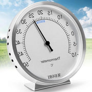 Termometro per ambiente in acciaio inossidabile - Termometro elegante e preciso per interni - Funzionamento ecocompatibile - Misura della temperatura dell'ambiente