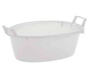 BACINELLA OVALE IN POLIETILENE BIANCA- - ø cm.50x18 da lt.16 - 3 pezzi STEFANPLAST