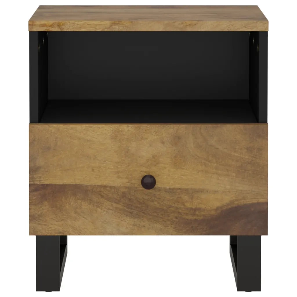 Comodino in Legno Massello di Mango e Legno Multistrato 350654