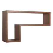 Mensola da Muro Modello LETTERA, Pensile Bagno, Mensola da Parete, Scaffale da Parete, 61x37 p15.5 cm. Finitura  CILIEGIO - MADE IN ITALY