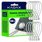 Set di 10 elastici con sfere KADAX per il fissaggio di teloni. Elastici per teloni da 15 cm, resistenti.