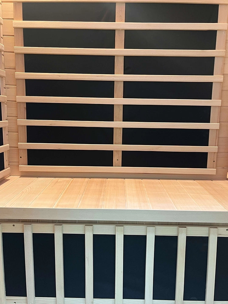 Sauna ad infrarossi 97x146 cm H188 in legno Hemlock con radio integrata | Oulu