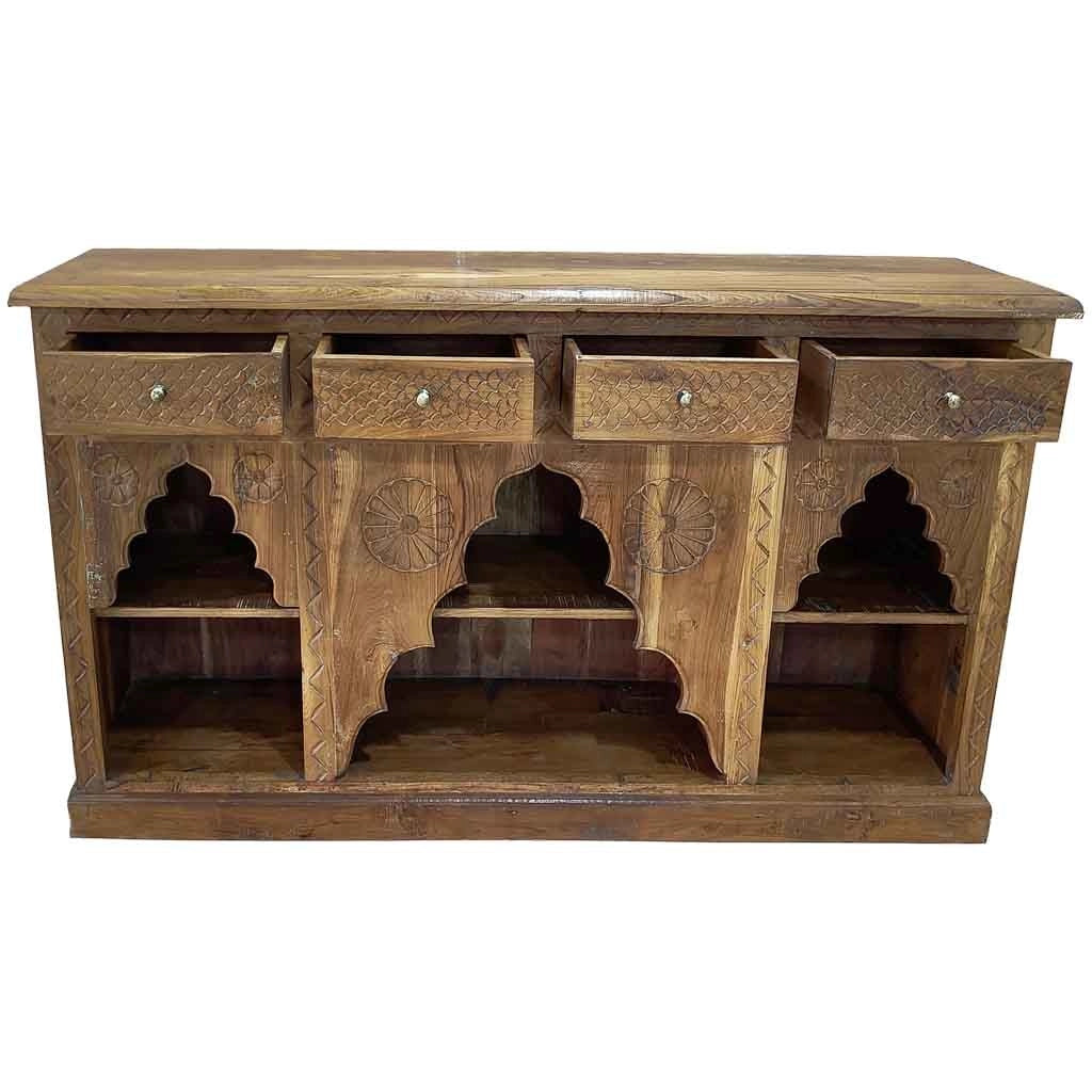 Credenza in legno fatta a mano 170x38x93h cm