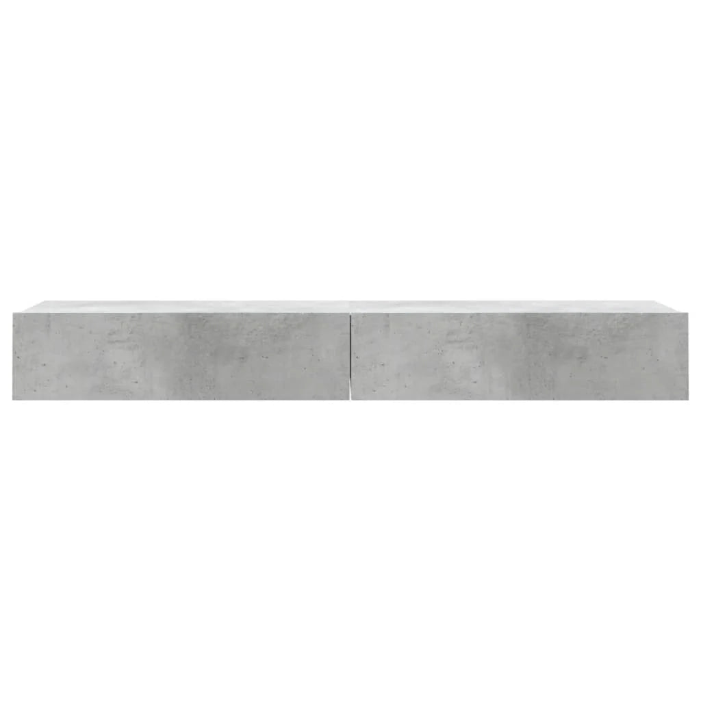 Mobile TV multimediale mensola TV credenza mobile TV per sala da pranzo soggiorno camera da letto con luci LED 2 pezzi 60 x 35 x 15,5 cm grigio 02_0028845
