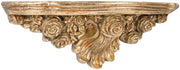 Biscottini Mensola in resina finitura oro anticato L43xPR14xH14 cm angelo stile barocco