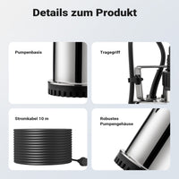 Pompa sommersa acque nere 7500l/h 400W Elettropompa a immersione per acque reflue