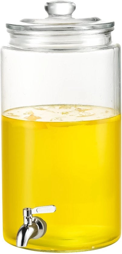 Dispensatore di limonata - Distributore di bibite - Dispensatore di limonata - Vaso - Rubinetto in acciaio inossidabile - 7,5 Litri