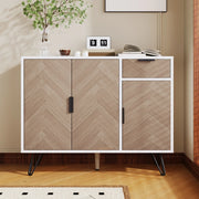 ARMADIO contenitore 90x30x71,5 cm bianco e effetto legno con cassetto e 3 ante