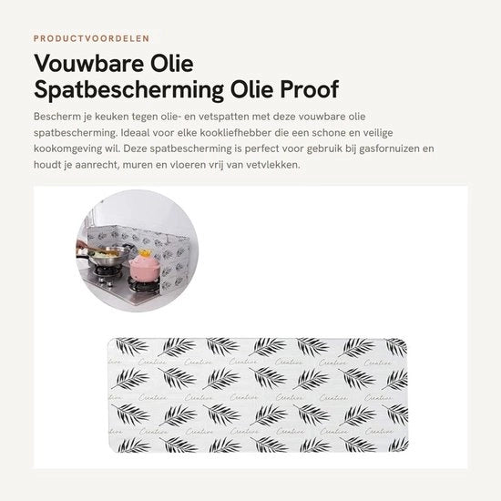 Spatwand Vouwbaar per Spatschermo Keuken, Spatschermo per Gasfornuis, Spatschermo per Kookplaat - Foglio di Alluminio - 84,5x32,7cm