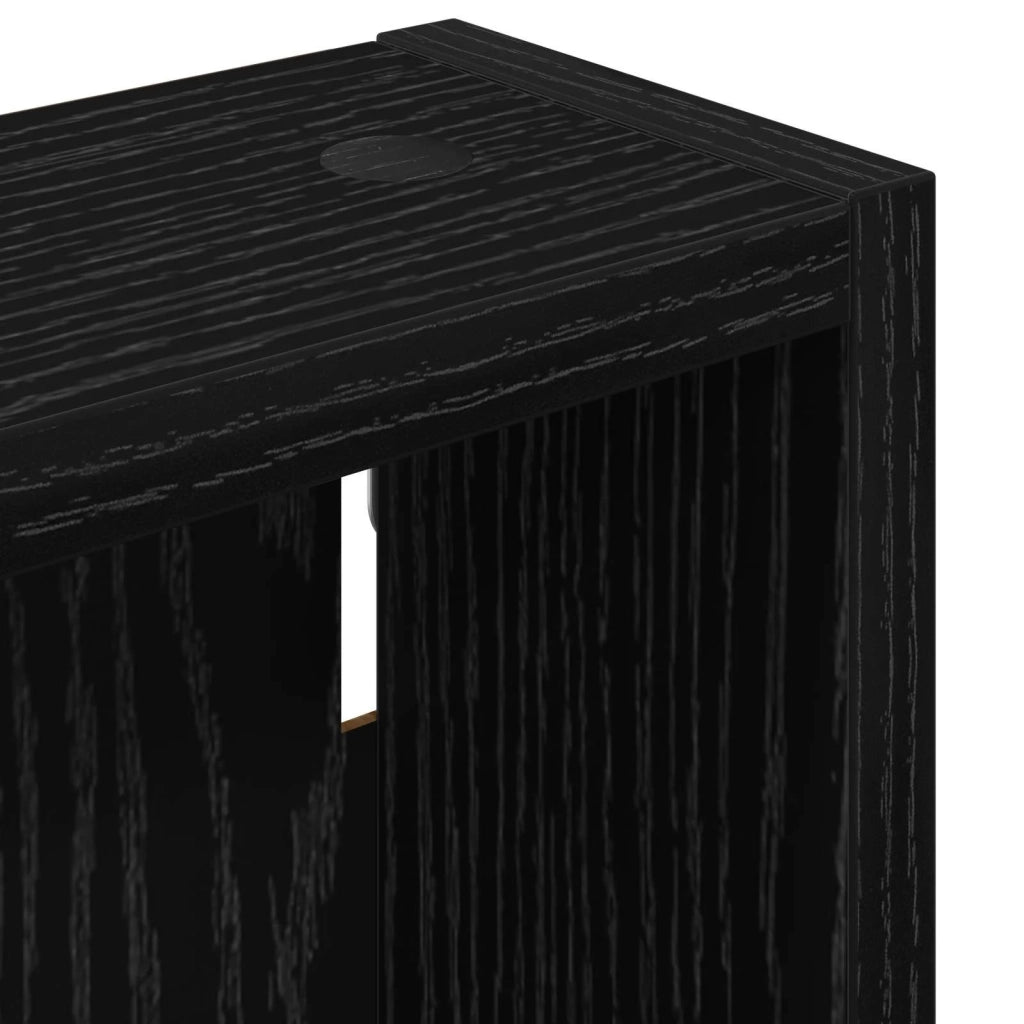 Armadio da bagno a muro Rovere Nero 30 x 10 x 60,5 cm 889320