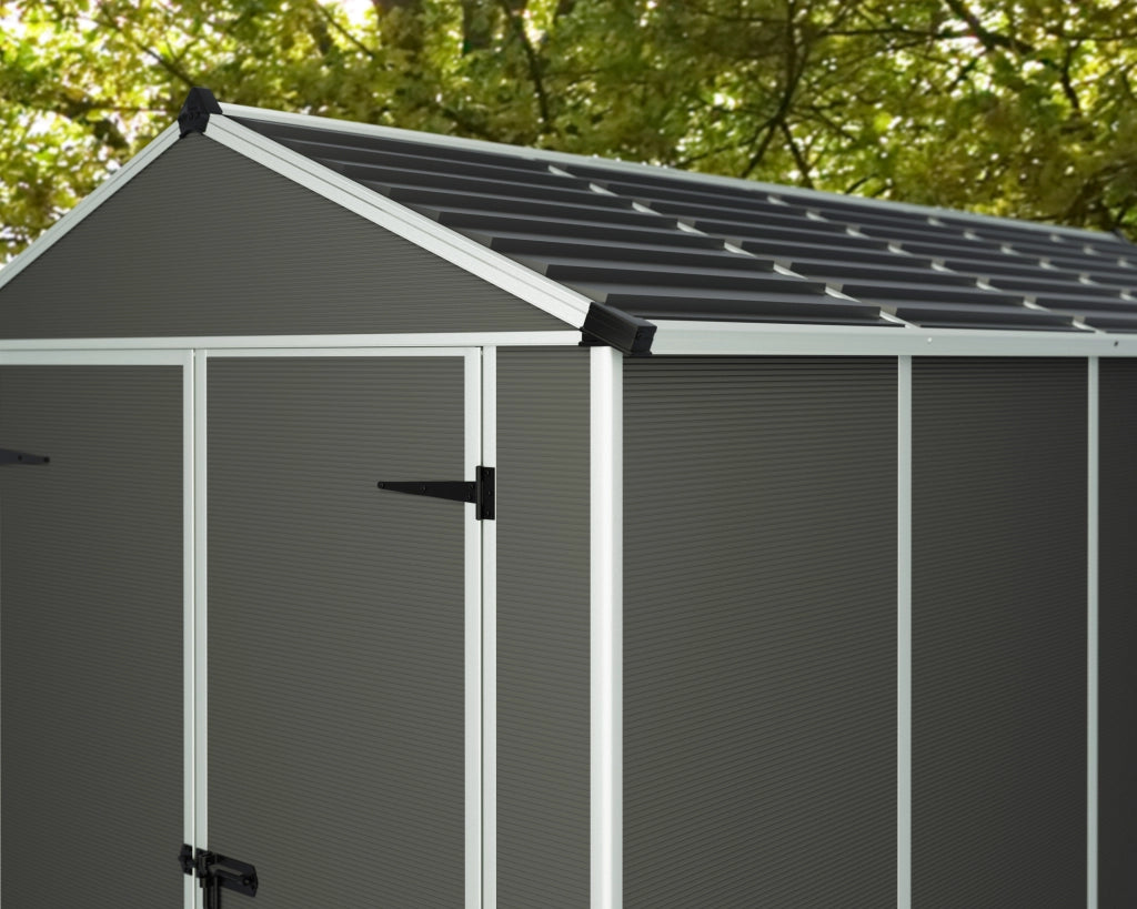Canopia Rubicon Casetta Da Giardino in Policarbonato Ultra Resistente 154X185X217 cm Grigio Scuro