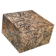 Scatola in ceramica dorata 25x25x15h