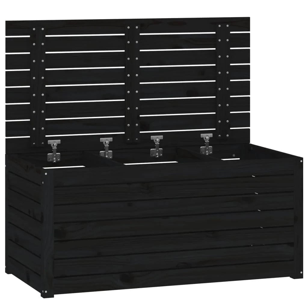 Cassapanca da giardino 101 x 50,5 x 46,5 cm in legno massello di pino nero 02_0012994