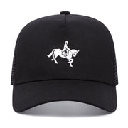 Cappellino da baseball casual regolabile con ricamo Knight, colore nero