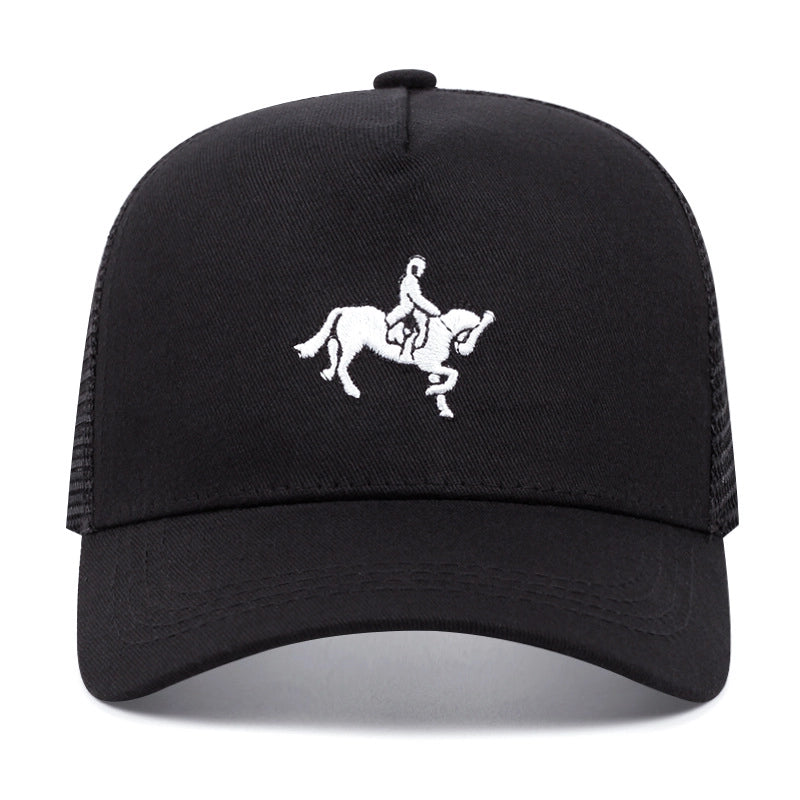 Cappellino da baseball casual regolabile con ricamo Knight, colore nero