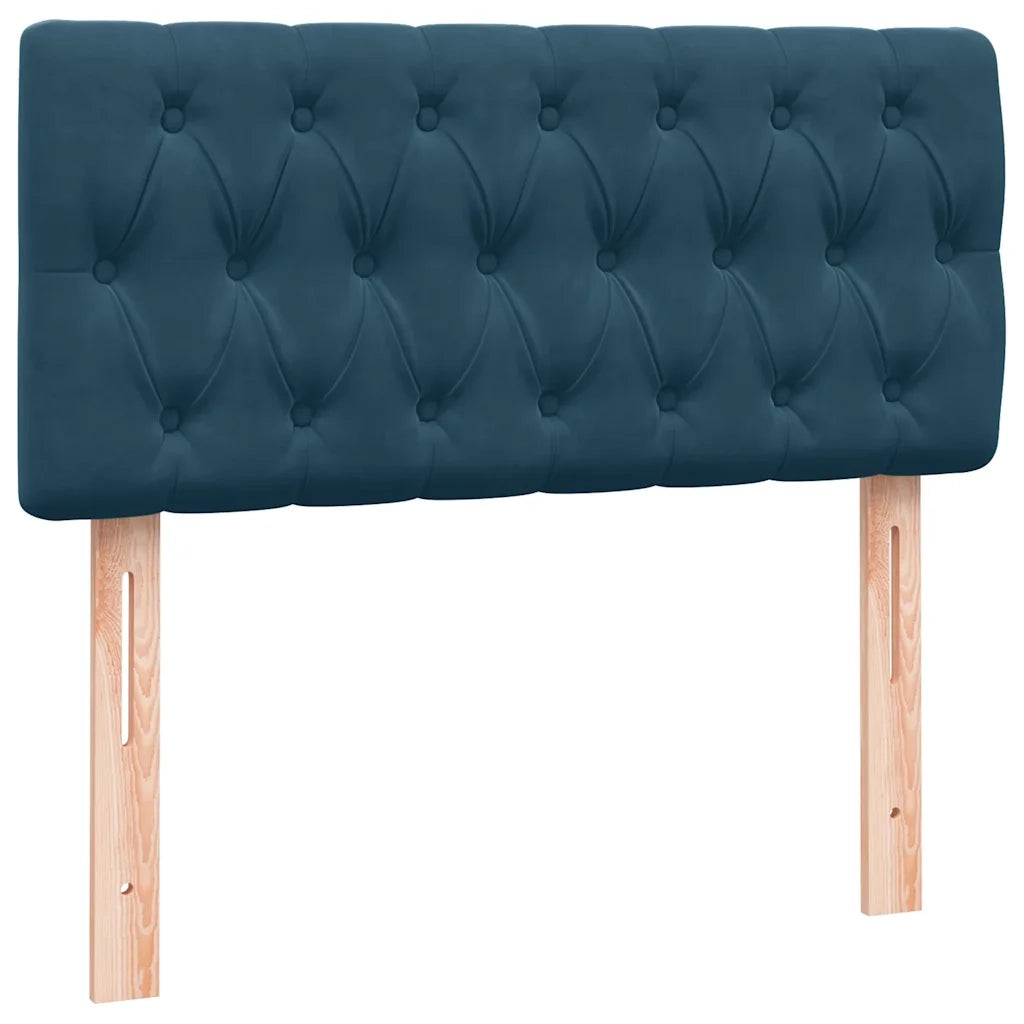 Giroletto a Molle con Materasso Blu Scuro 80x210 cm Velluto 3317761