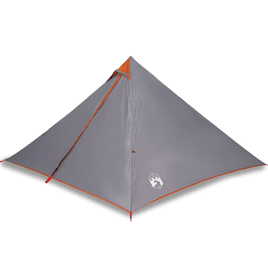 Tenda Familiare Tipi 7 Persone Grigia e Arancione Impermeabile 94712