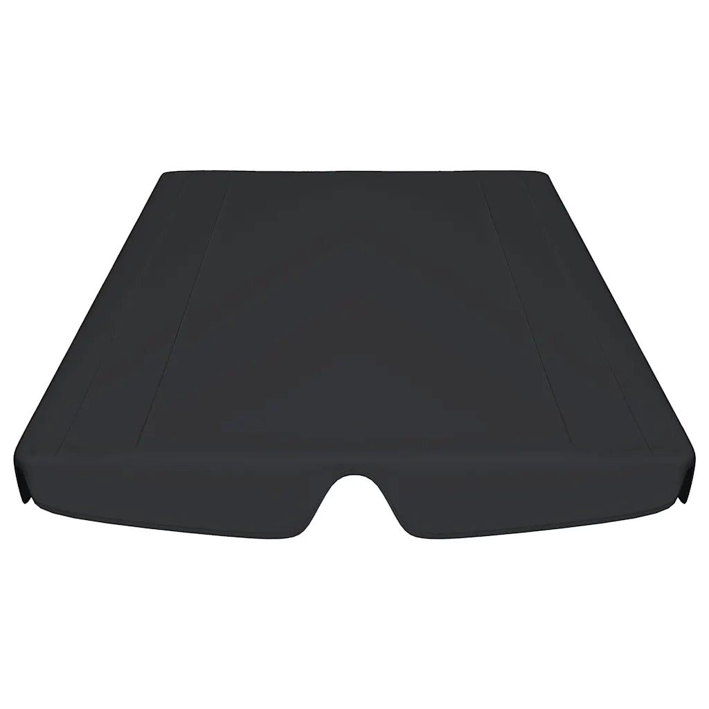 Baldacchino per Dondolo Giardino Nero 188/168x145/110 cm 312093