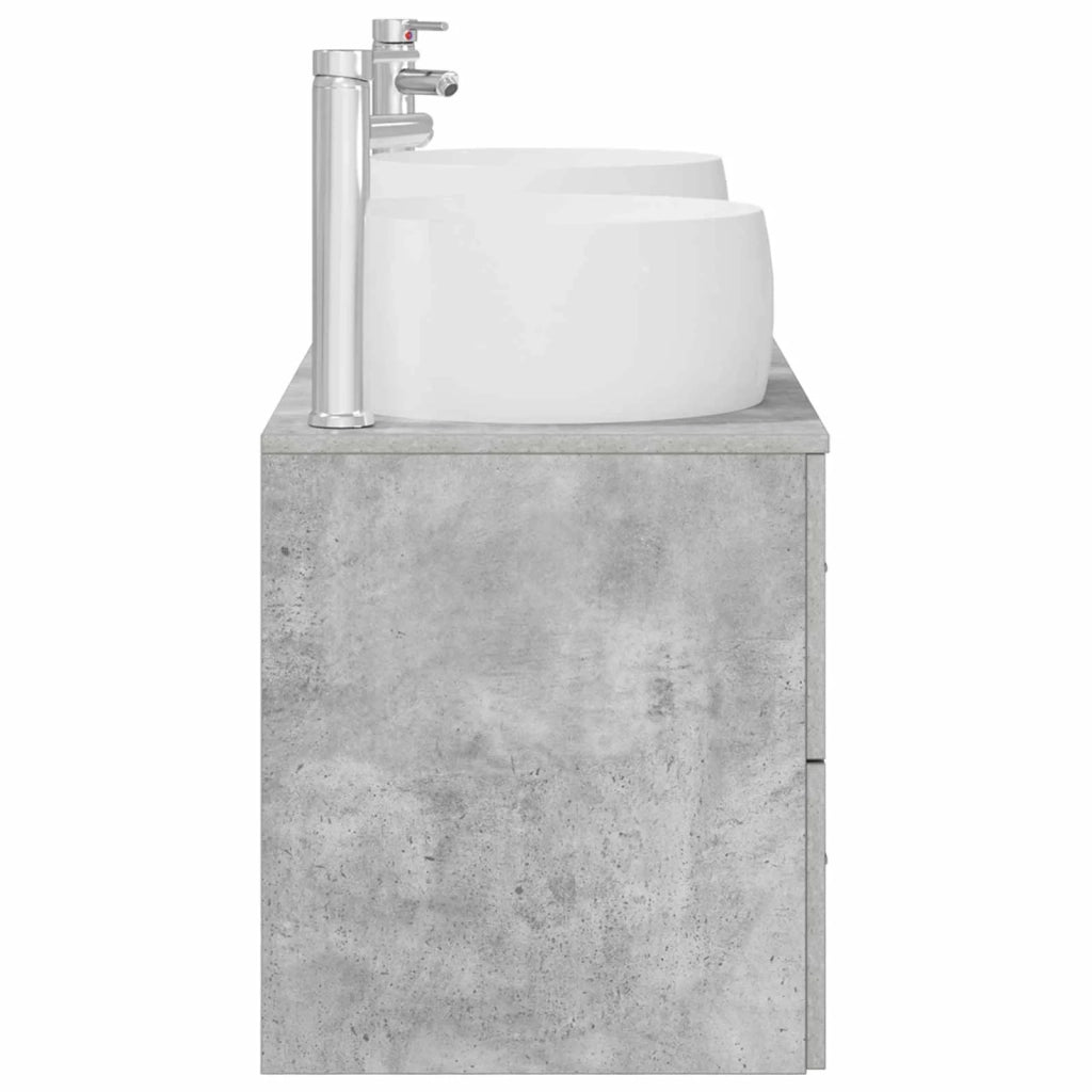 Set di mobili per il bagno 3 pz Grigio Cemento 3405934