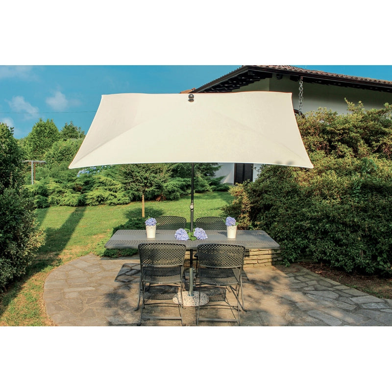 Ombrellone palo centrale Kronos Made in Italy - 150x240cm - Ecru
