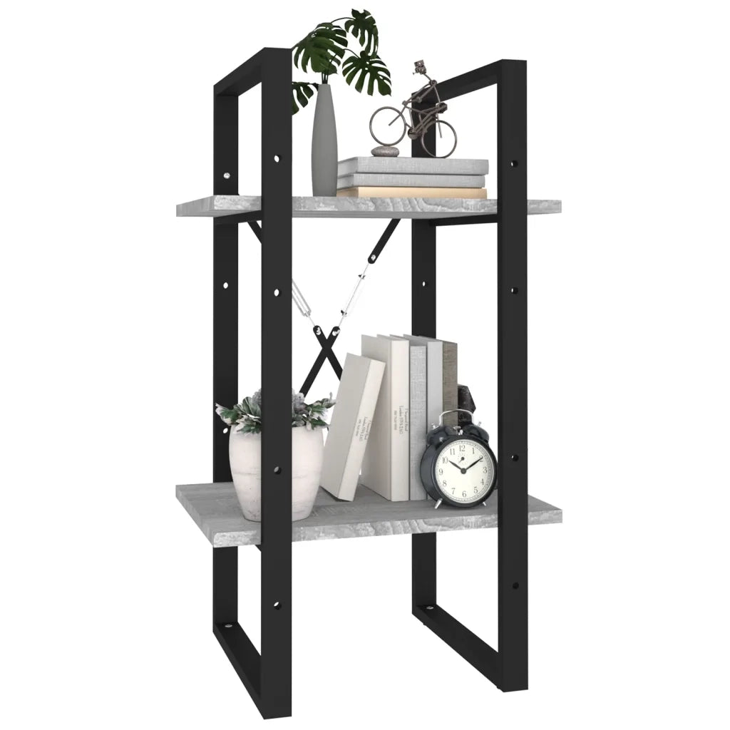 Libreria a 2 Ripiani Grigio Sonoma 40x30x70cm Legno Multistrato 821301