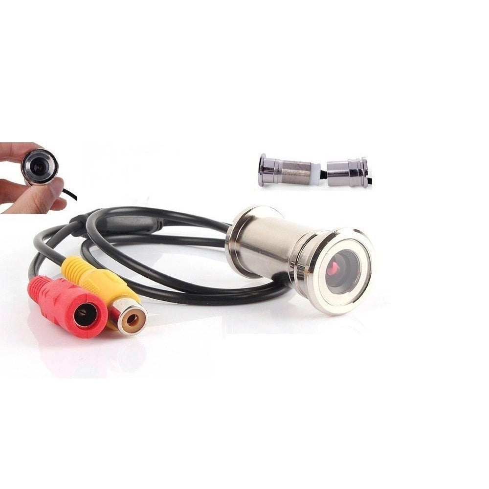Trade Shop - Mini Telecamera Colori Spioncino Occhiello Occhio Magico Rca Visione 92° -