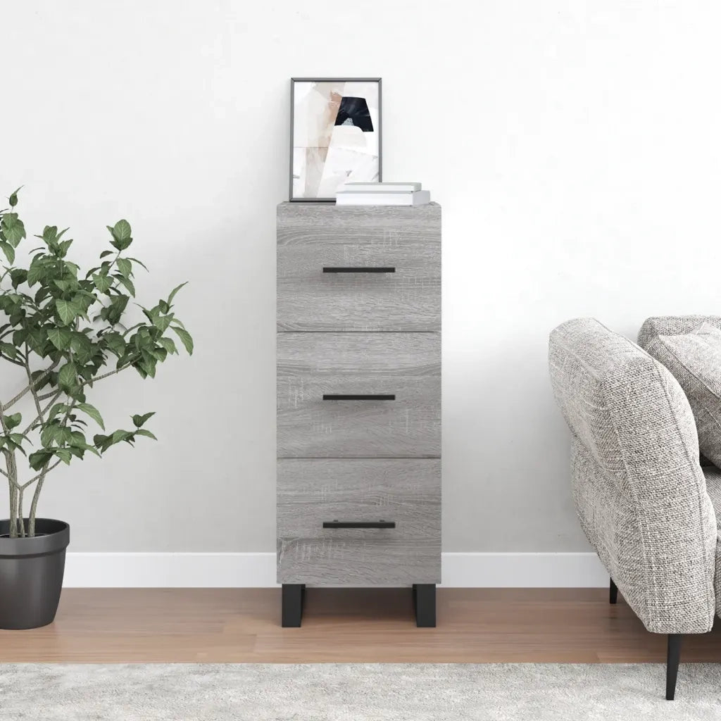 Credenza-Buffet-Armadio da cucina Grigio Sonoma 34,5x34x90 cm in Legno Multistrato 342218