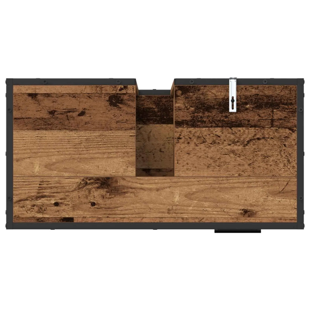 Set di mobili per il Bagno | Armadio da bagno con cassetto 2 pz Legno vecchio
