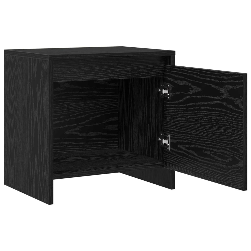 Armadio da Notte Rovere Nero 45 x 34 x 44,5 cm 875236