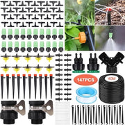 Sistema di Irrigazione Automatico per il Giardino - Set di 147 Micro-Drizzle Irrigazione con 40 m Drizzle Tubo